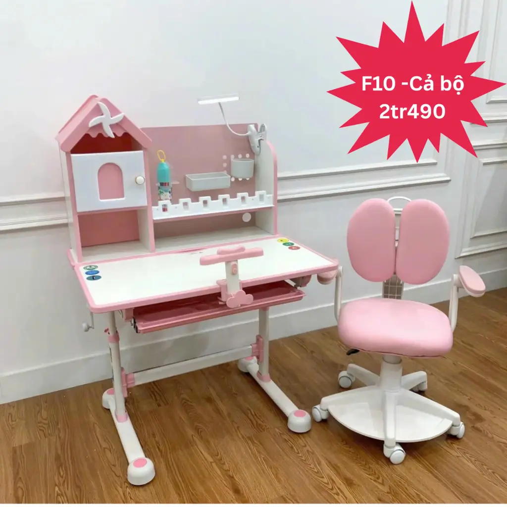 Bộ bàn ghế học sinh F10 (Xám)
