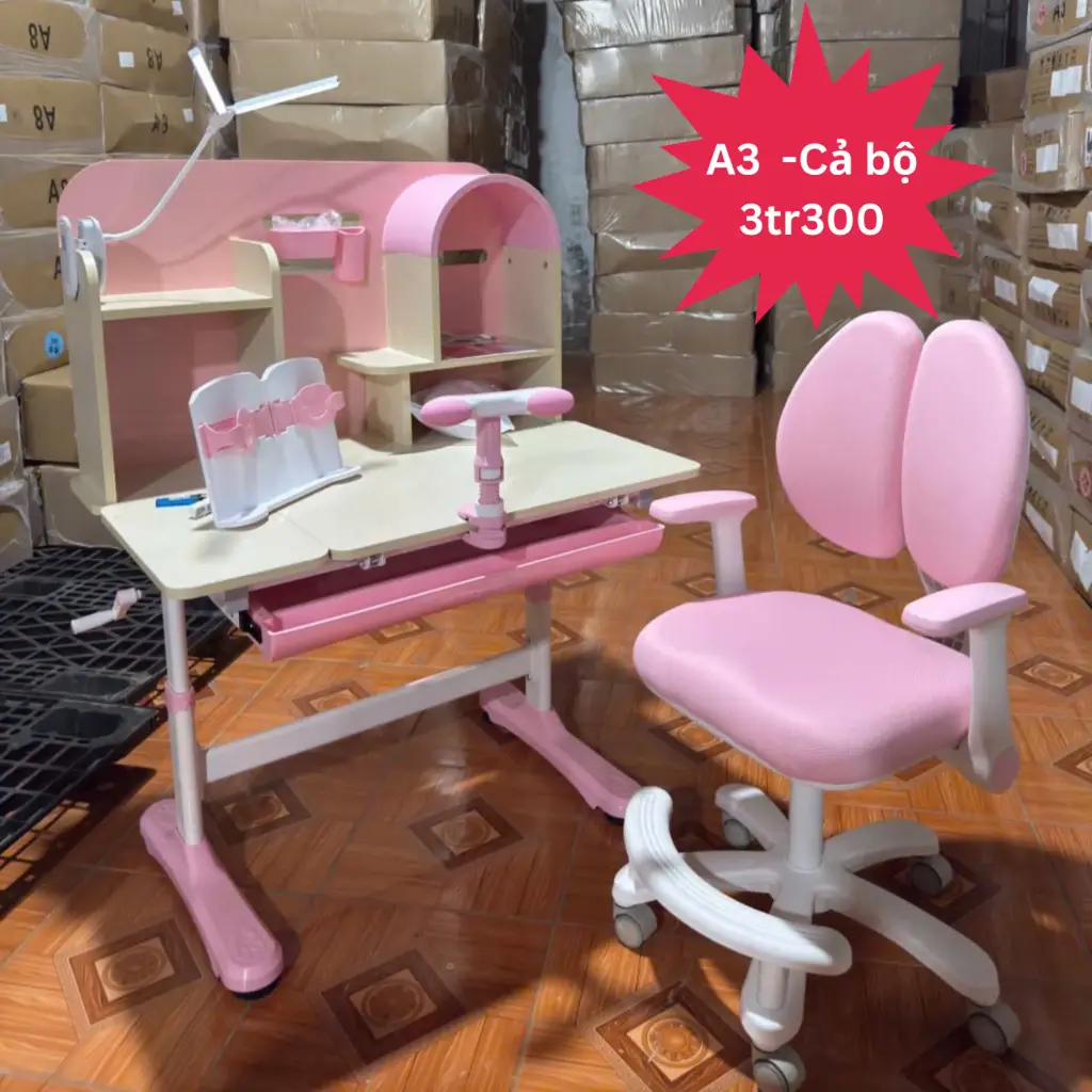 Bộ bàn ghế học sinh A3 (Xám)