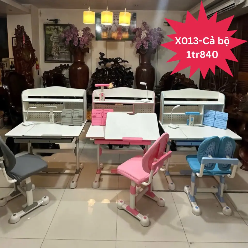 Bộ bàn ghế học sinh X013 (Xám)
