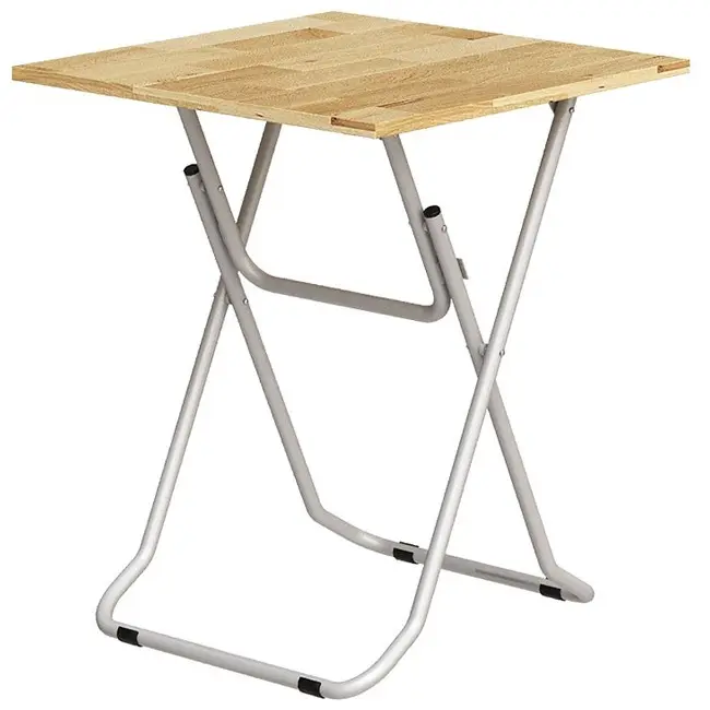 Bàn cafe khung chân gấp BCF105 (Khung thép mạ, Mặt bàn vuông 550mm)