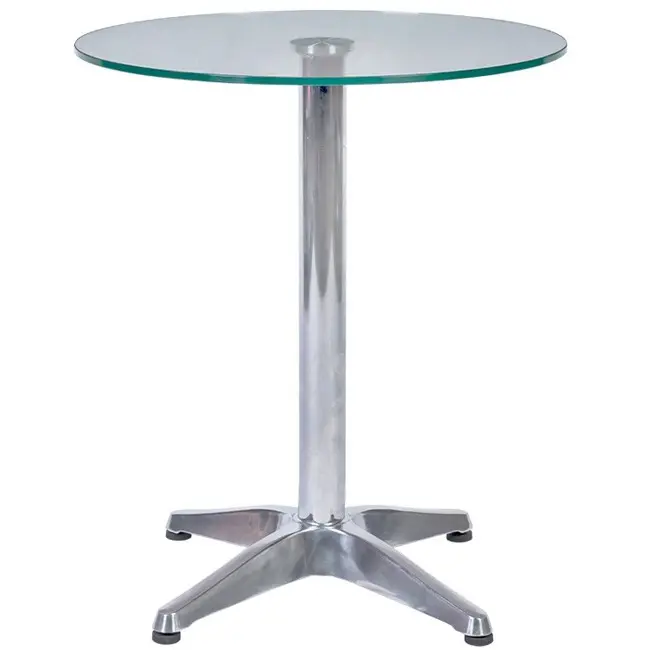 Bàn cafe mặt kính tròn BCF107T (Kính Màu, Mặt tròn 550mm)