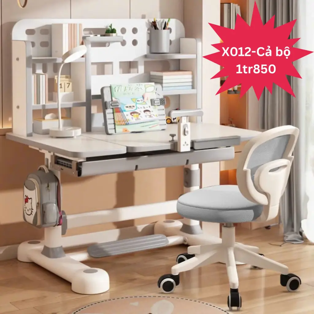 Bộ bàn ghế học sinh X012 (Xám)